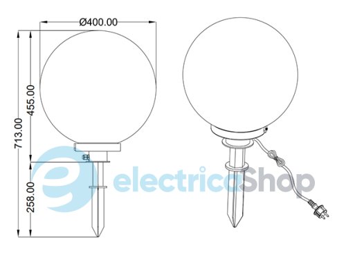 Вуличний вкопуваний світильник TRIO Bolo R57044001