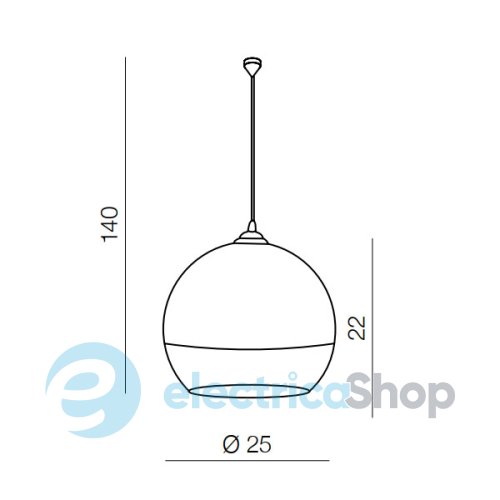 Підвісний світильник AZzardo SILVER BALL 25 AZ0733