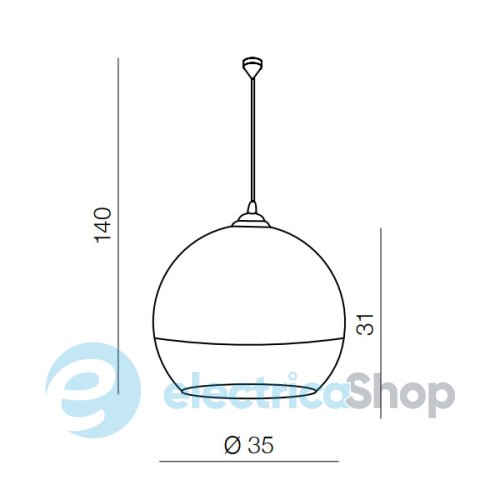 Підвісний світильник AZzardo SILVER BALL 35 AZ0732