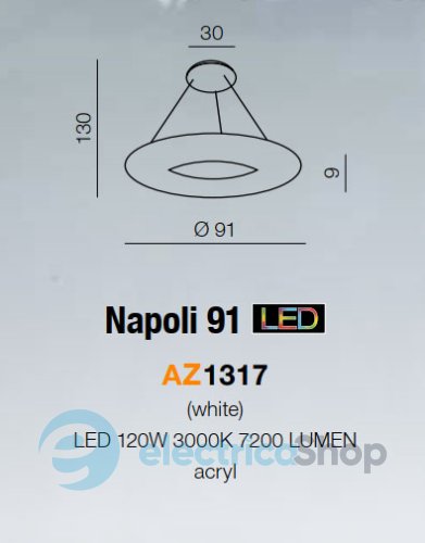 Подвесной светильник AZzardo NAPOLI 91 AZ1317