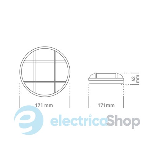 Антивандальний LED-світильник GLOBAL GBH 04 15W 5000K коло (1-GBH-04-1550-C)