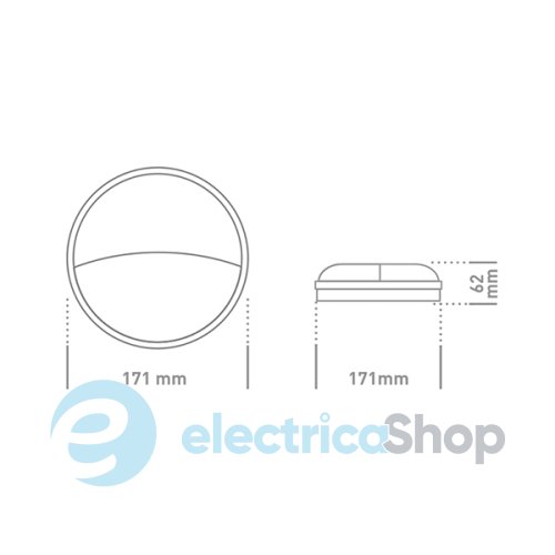 Антивандальний LED-світильник GLOBAL GBH 07 15W 5000K коло (1-GBH-07-1550-C)