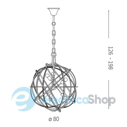 Подвесной светильник Ideal Lux KONSE SP7 156033