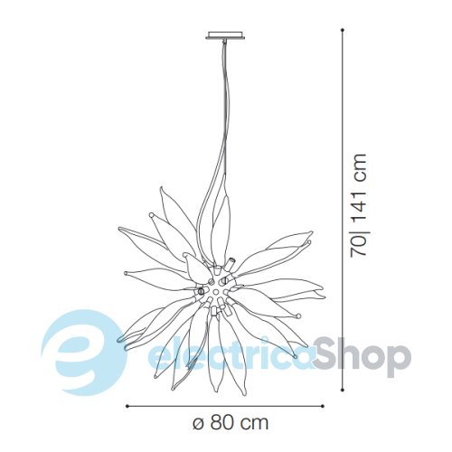 Подвесной светильник Ideal Lux LEAVES SP12 112268
