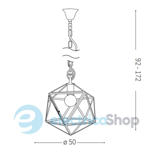 Підвісний світильник Ideal Lux DECA SP1 168869