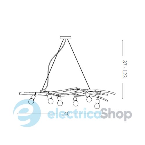 Подвесной светильник Ideal Lux DRIFTWOOD SP6 180922