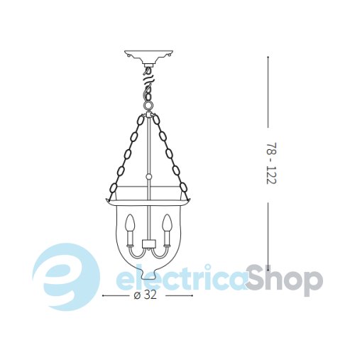 Підвісний світильник Ideal Lux ENTRY SP3 small 134208