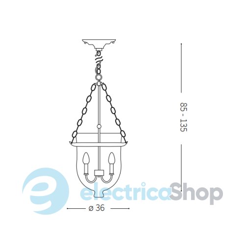 Підвісний світильник Ideal Lux ENTRY SP3 big 134215