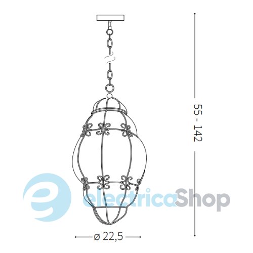 Подвесной светильник Ideal Lux ANFORA SP1 small 131788