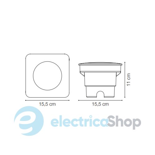Грунтовий світильник Ideal Lux CECI PT1 square big 120386