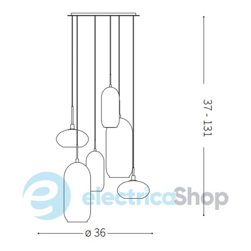 Подвесной светильник Ideal Lux YOGA SP6 173016