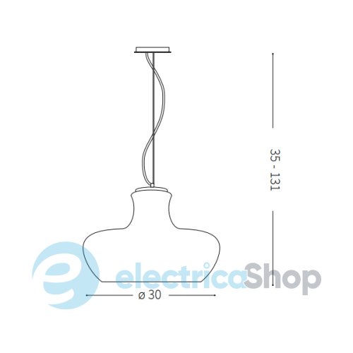 Підвісний світильник Ideal Lux 137315 ALADINO SP1 D30