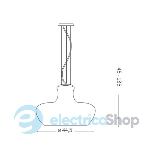Підвісний світильник Ideal Lux 137261 ALADINO SP1 D45