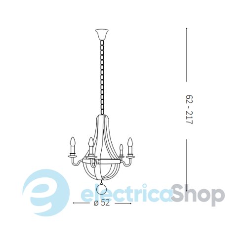 Люстра Ideal Lux 129921 MILLENNIUM SP5