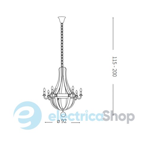 Люстра Ideal Lux 129709 MILLENNIUM SP8