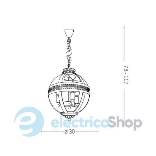 Підвісний світильник Ideal Lux 156316 WORLD SP3