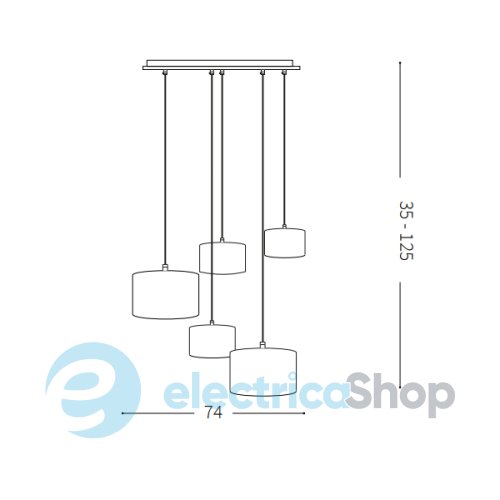 Подвесной светильник Ideal Lux EKOS SP5 110868