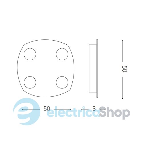 Настенно-потолочный светильник Ideal Lux MITO PL4 175706