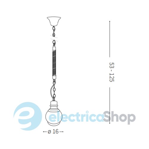 Підвісний світильник Ideal Lux HANSEL SP1 round 168579