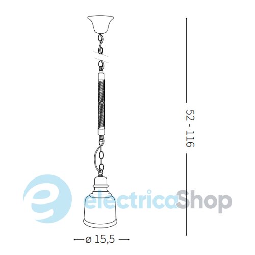 Підвісний світильник Ideal Lux HANSEL SP1 square 168586