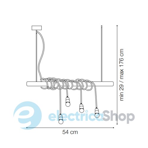Подвесной светильник Ideal Lux ELECTRIC SP4 176352