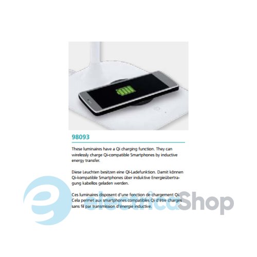 Настольная лампа Eglo TRUNCA 98093 Qi charger