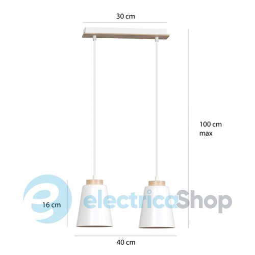 Люстра EMIBIG BOLERO 2 WHITE (443/2)