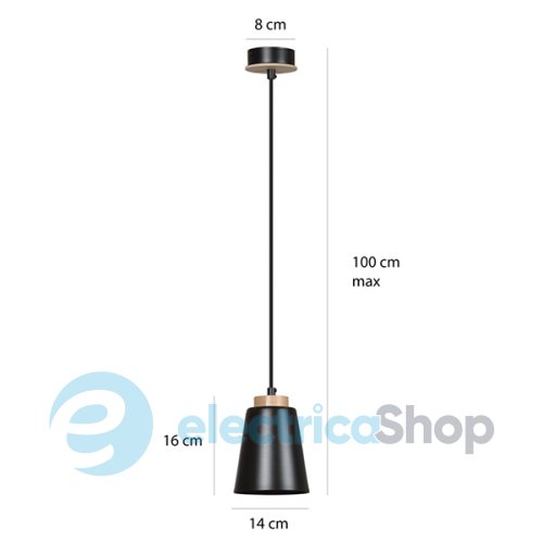Люстра EMIBIG BOLERO 1 BLACK 442/1
