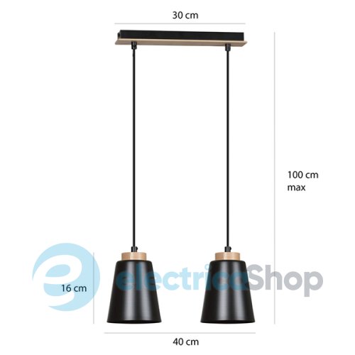 Люстра EMIBIG BOLERO 2 BLACK (442/2)