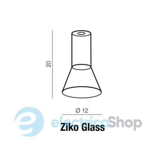 Плафон для светильников Azzardo Ziko Glass AZ3414 blue