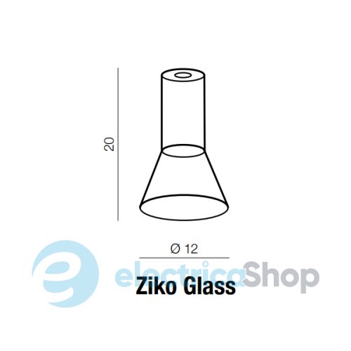 Плафон для світильників Azzardo Ziko Glass AZ3415 smoky