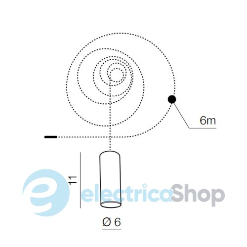 Светильник Azzardo Ziko GU10 black 6 meters AZ3412