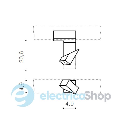 Трековий світильник AZzardo SANTOS Square Track white AZ3524