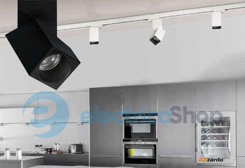 Трековий світильник AZzardo SANTOS Square Track black AZ3525