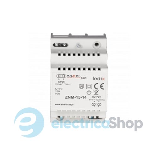 Модульний блок живлення Ledix ZNM-15-14 на DIN-рейку 14V DC/15W