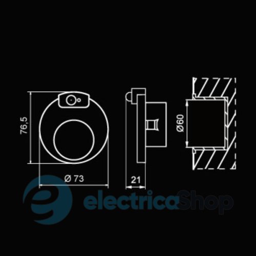 Вбудований LED-світильник з датчиком руху 02-222-62 Ledix MUNA 3100К