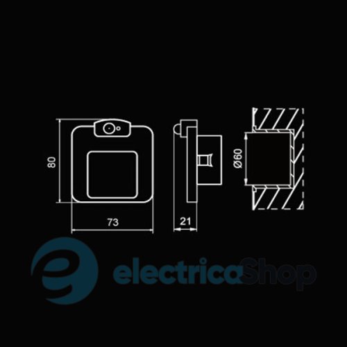 Встраиваемый LED-светильник с датчиком движения Ledix MOZA 01-222-31 5900К
