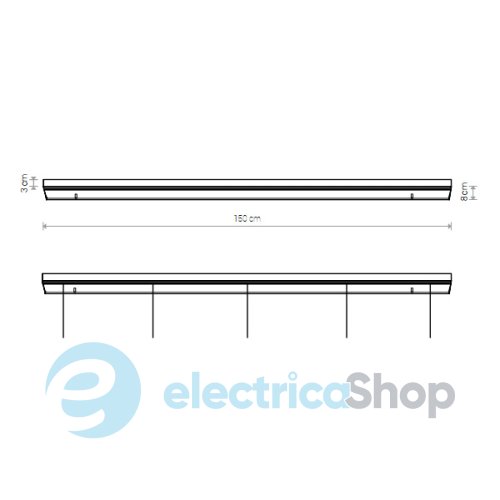 Основа для світильників Nowodvorski CAMELEON CANOPY B 1500 WH 8560