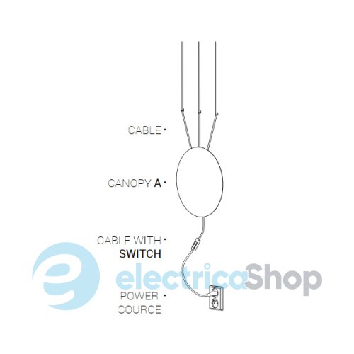 Кабель Nowodvorski 8612 CAMELEON CABLE WITH SWITCH WH 1,5m