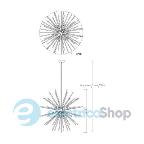 Люстра Zuma Line URCHIN P0491-09C-F7DY