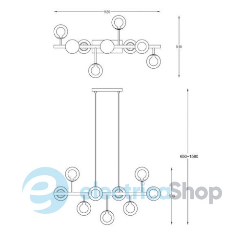 Люстра Zuma Line RIANO P0454-09B-SDGF