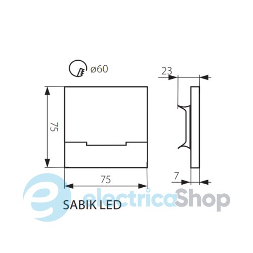 Вбудований LED-світильник Kanlux 29855 Sabik Mini LED B-WW