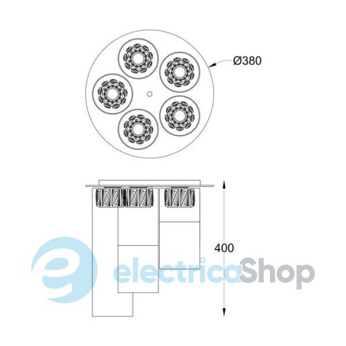 Люстра Zuma GEM C0389-05F-B5AC