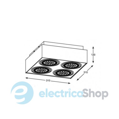Точечный светильник Zuma Line BOXY CL4 SPOT 20076-WH