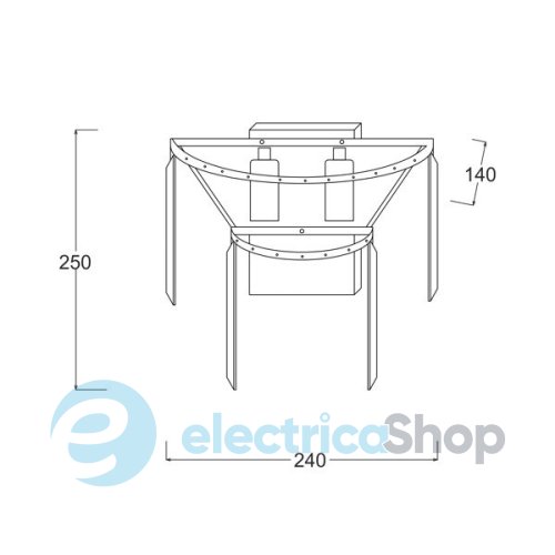 Бра Zuma Line AMEDEO 17106/2W-CHR