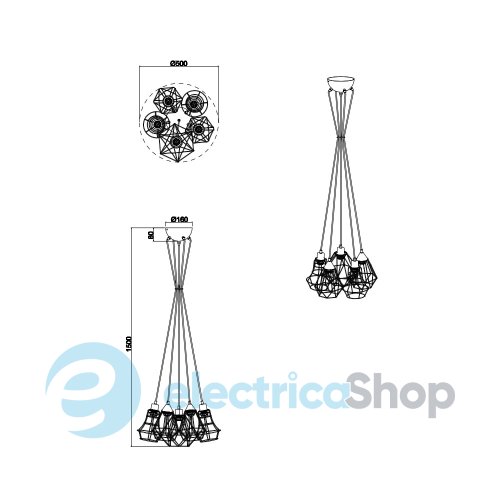 Подвесной светильник TRIO MEIKE R30725017