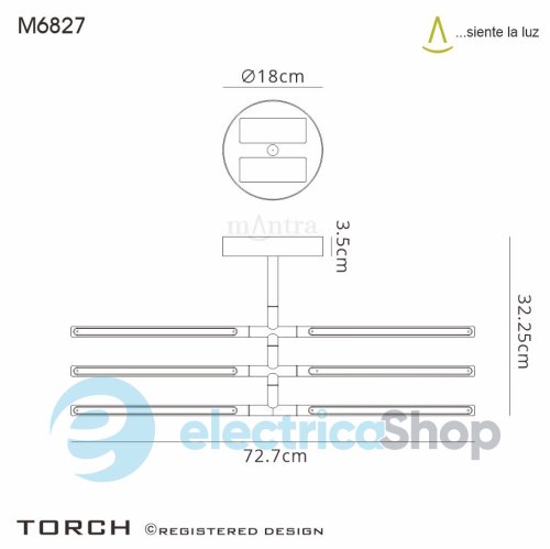Люстра Mantra Torch 6827