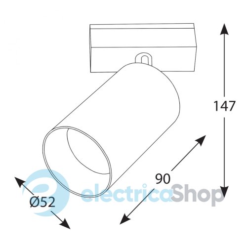 Трековий світильник LTX IN LINE ZOOM LED 13W, 3000K (06.0599.13.930.WH)