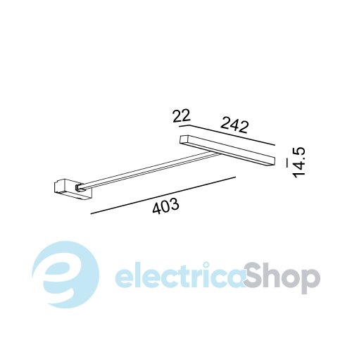 Трековий світильник LTX IN LINE ART LED 14W, 3000К, чорний (06.2420.14.930.BK)
