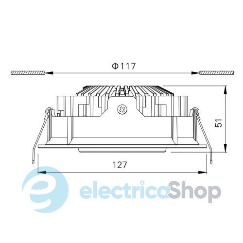 Точковий світильник  LTX EYE IN LED 3000K 12W (01.2500.12.830.WH)
